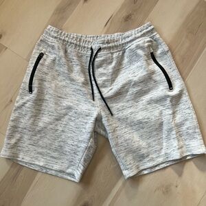 Division Gray Athletic Shorts with Elastic Waistband and Lightweight Fabric